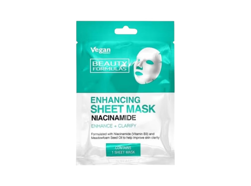 Beauty Formulas Facial Sheet Mask Enhancing Niacinamide 1 piece