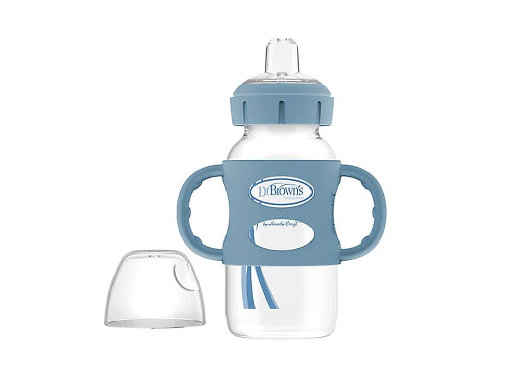 Dr Brown's Sippy Bottle With Handles 6 Months+ Blue 270 ml