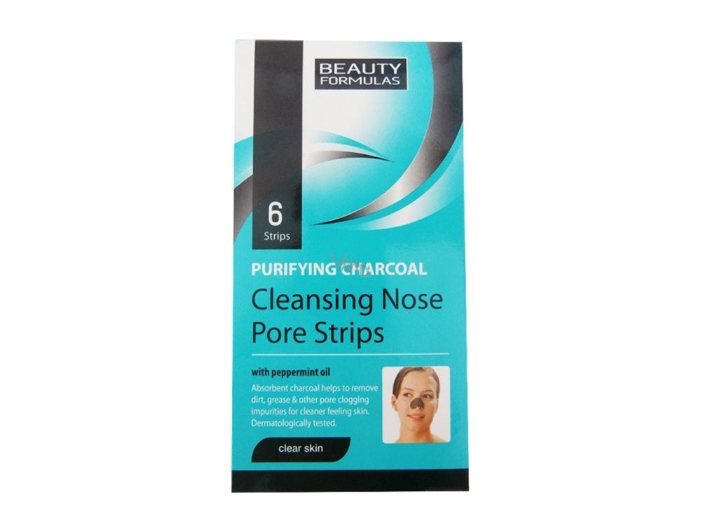 Beauty Formulas Cleansing Nose Strips Charcoal 6 pieces