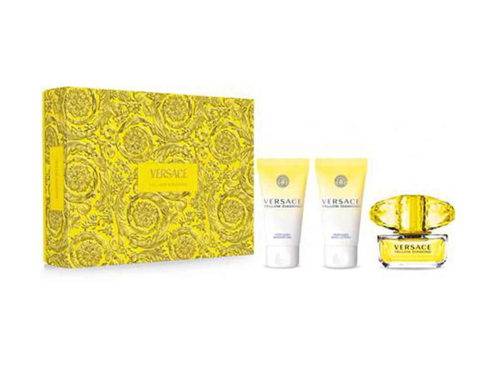 Versace Yellow Diamond Eau De Toilette For Women Coffret 50 ml