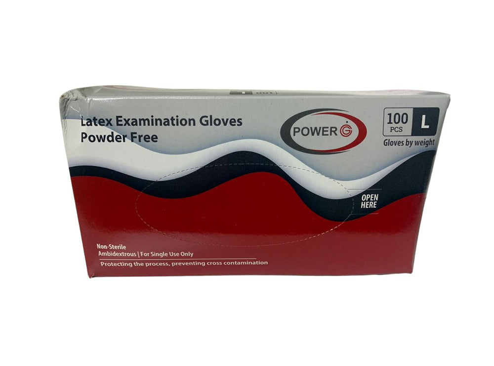 Latex Gloves Large Powder Free 100 pieces