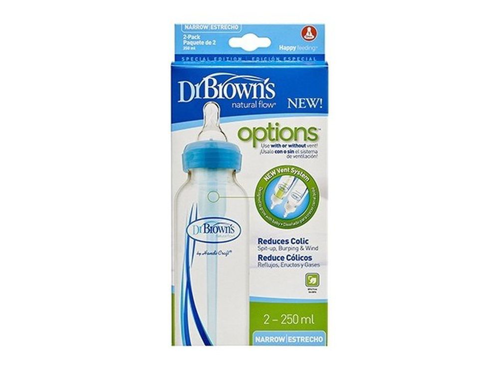 Dr Brown's Options & Anti Colic Bottle Blue 0 Months+ 250 ml