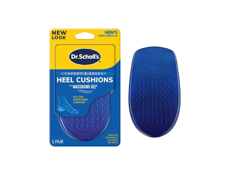 Dr Scholl's Heel Comfort Cushions With Massaging Gel Men Size 8 To 14 1 pair