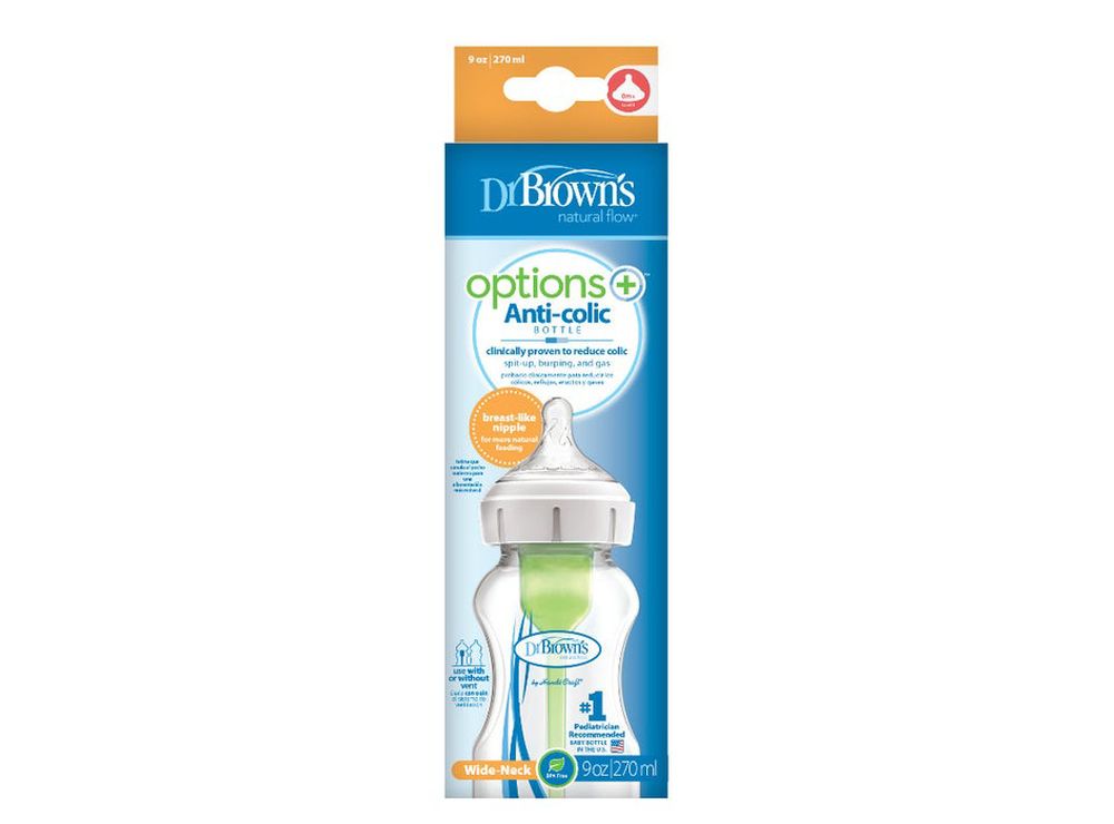 Dr Brown's Options & Anti Colic Bottle 0 Months+ Colerless 270 ml
