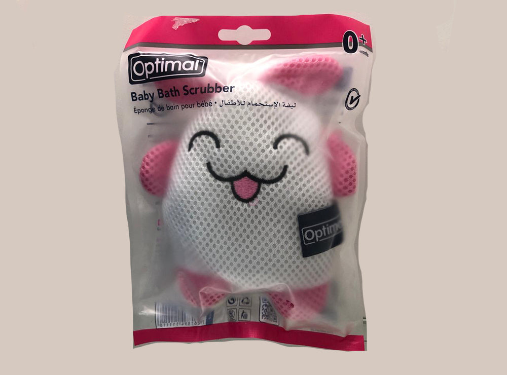 Optimal Baby Pink Bath Scrubber 1 piece