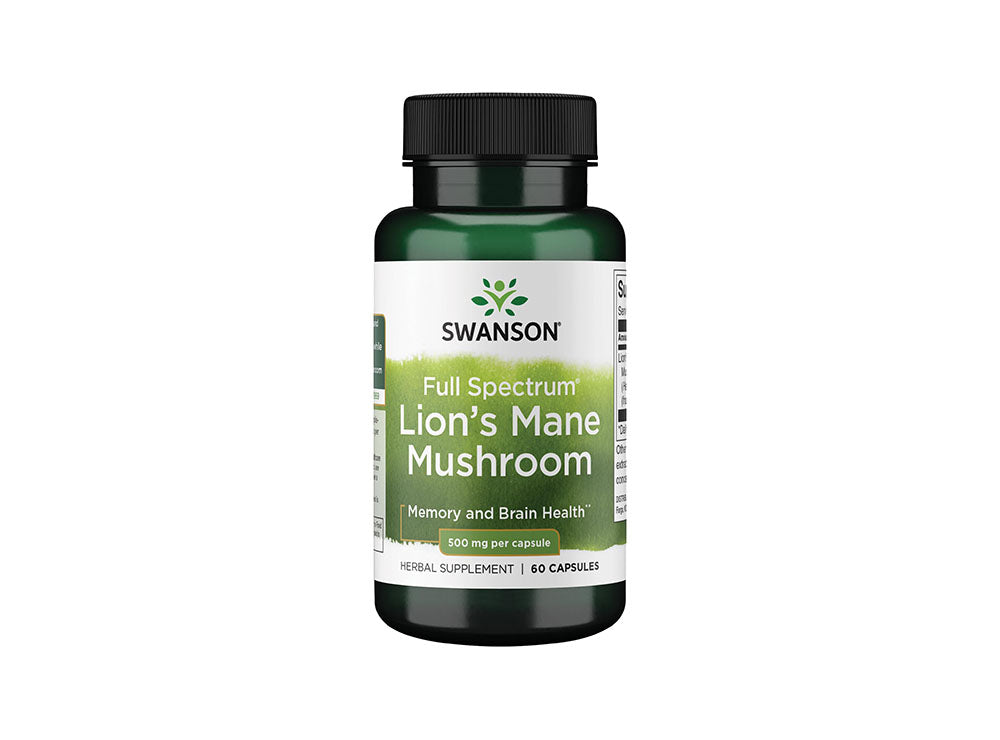 Swanson Lion'S Mane Mushroom 500Mg 60 capsules
