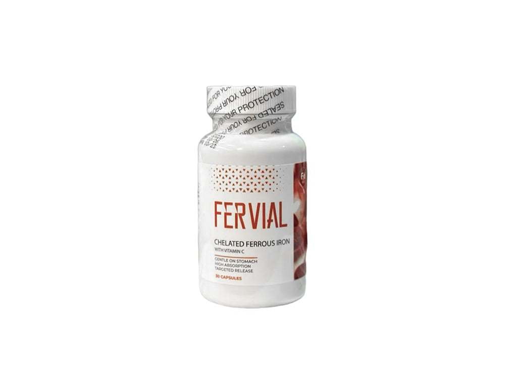 Fervial Ferrous Iron 25Mg With Vitamin C 30 capsules