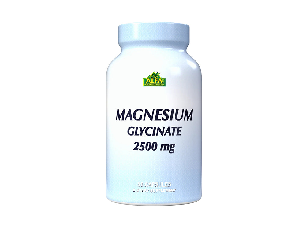 Alfa Vitamins Magnesium Glycinate 2500Mg 90 capsules