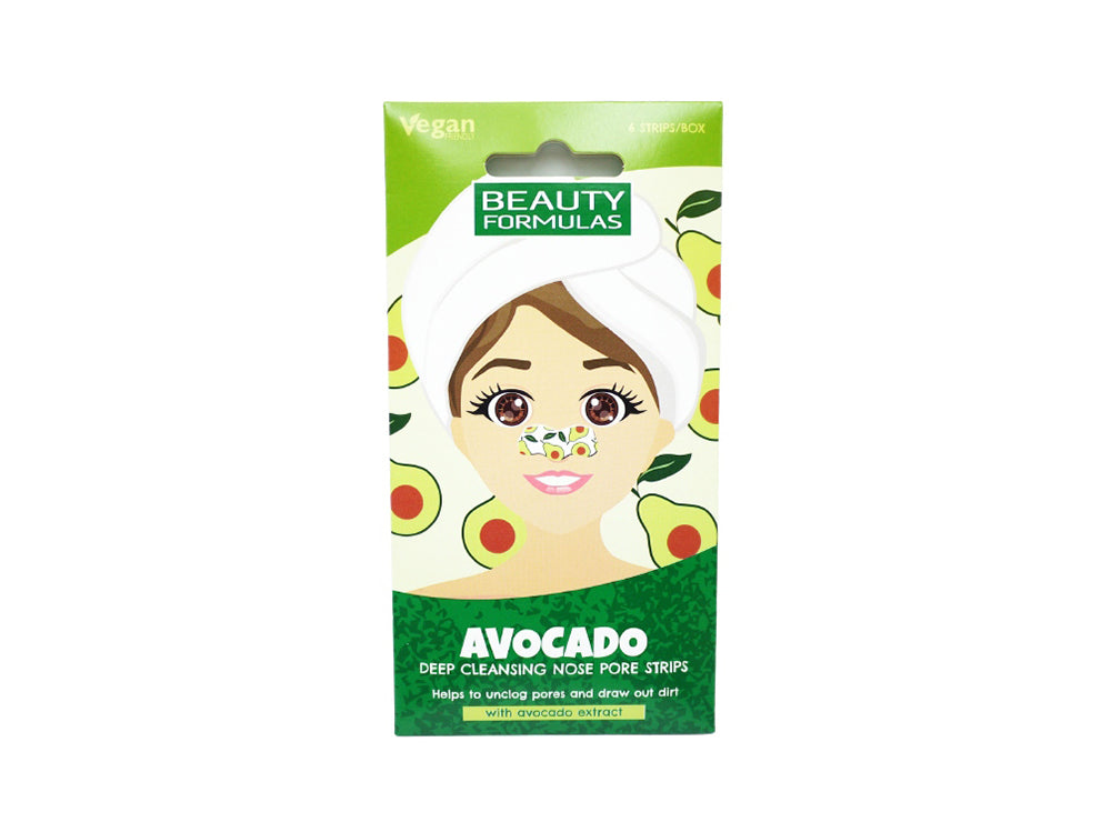 Beauty Formulas Nose Strips Avocado 6 pieces