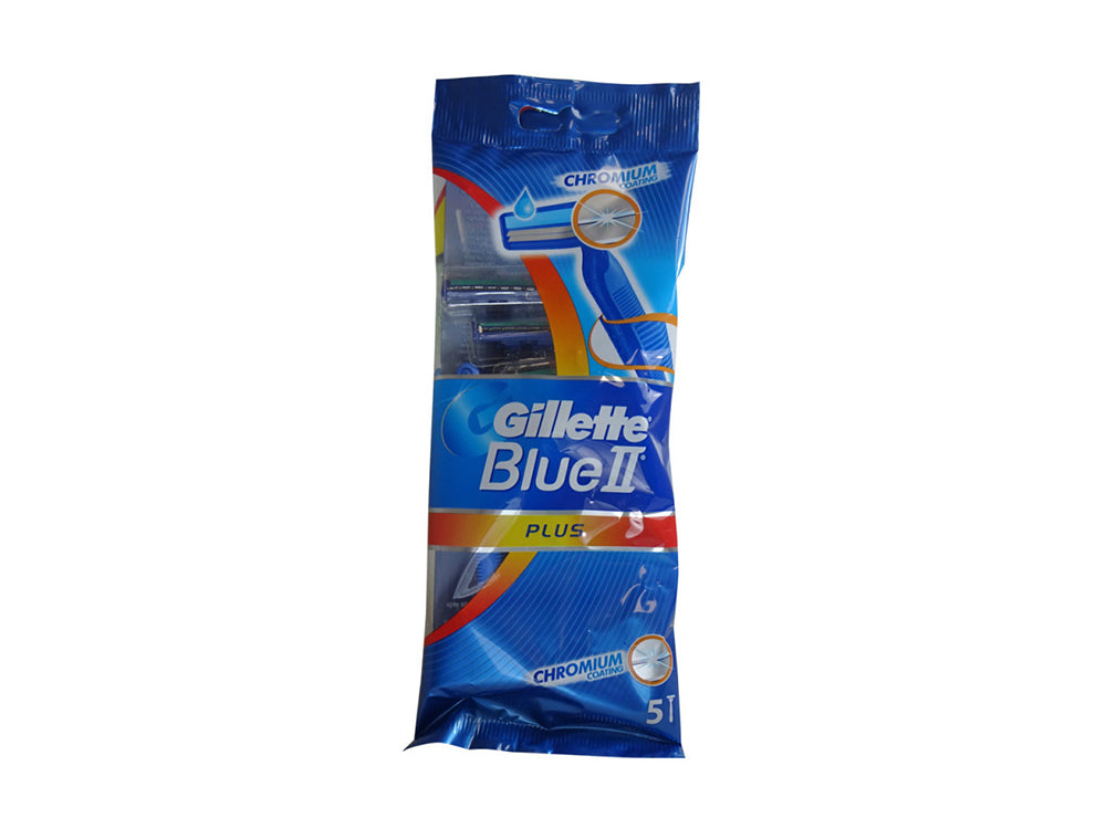 Gillette Blue 2 Plus Chromium 5 Razors 5 pieces
