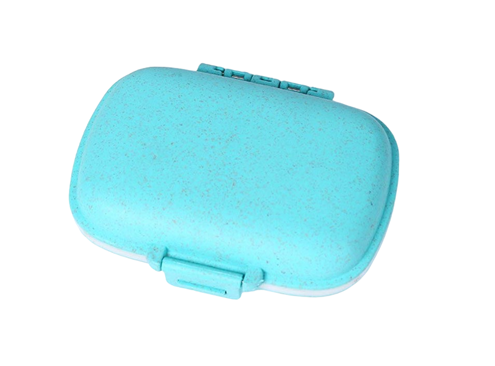 Pill Box 8 Grid Blue