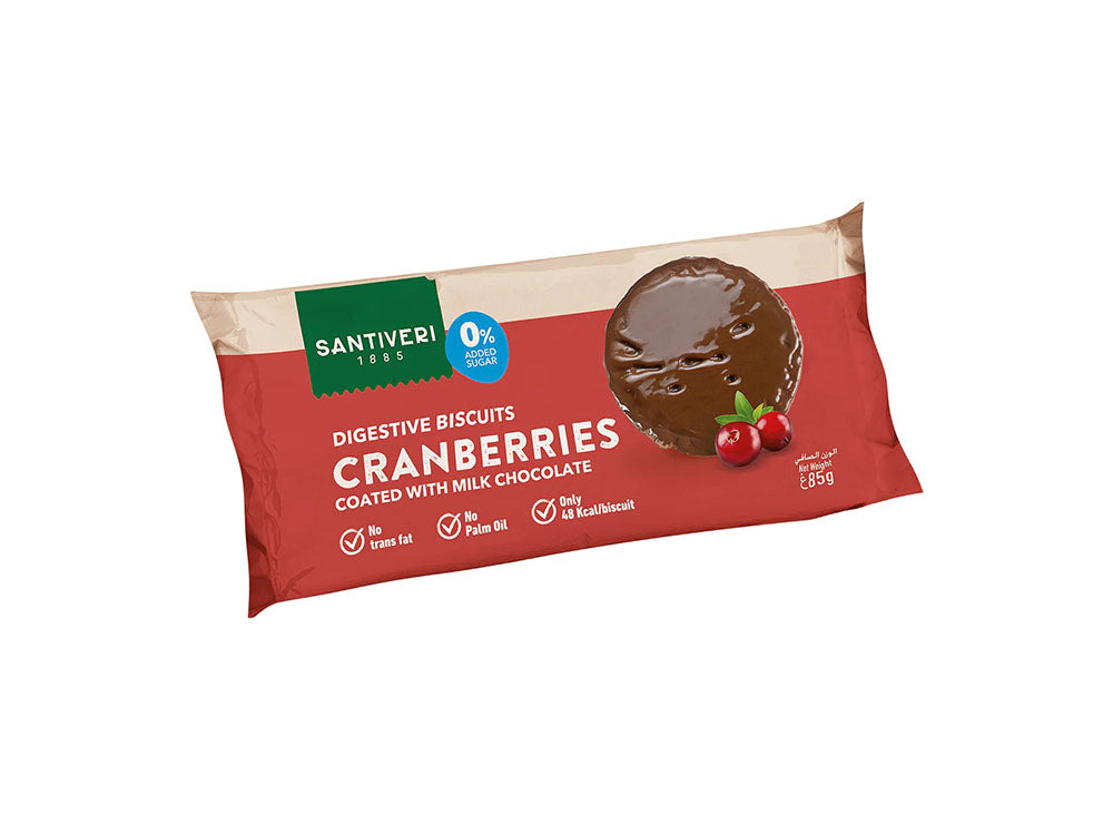 Santiveri Digestive Biscuits Cranberries With Milk Chocolate 85 g