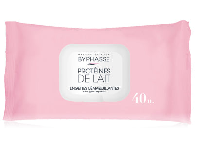 Byphasse Makeup Remover Wipes Proteines De Lait 40 wipes