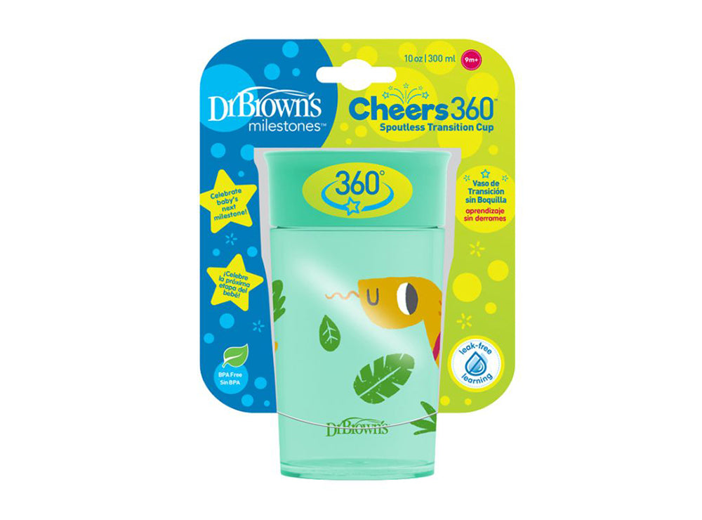 Dr Brown's Cheers 360 Transition Cup 9 Months+ Green 300 ml