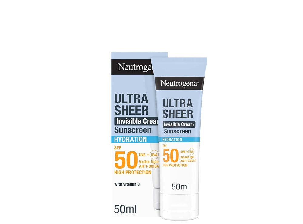 Neutrogena Ultra Sheer Invisible Cream Sunscreen Hydration Spf50 50 ml