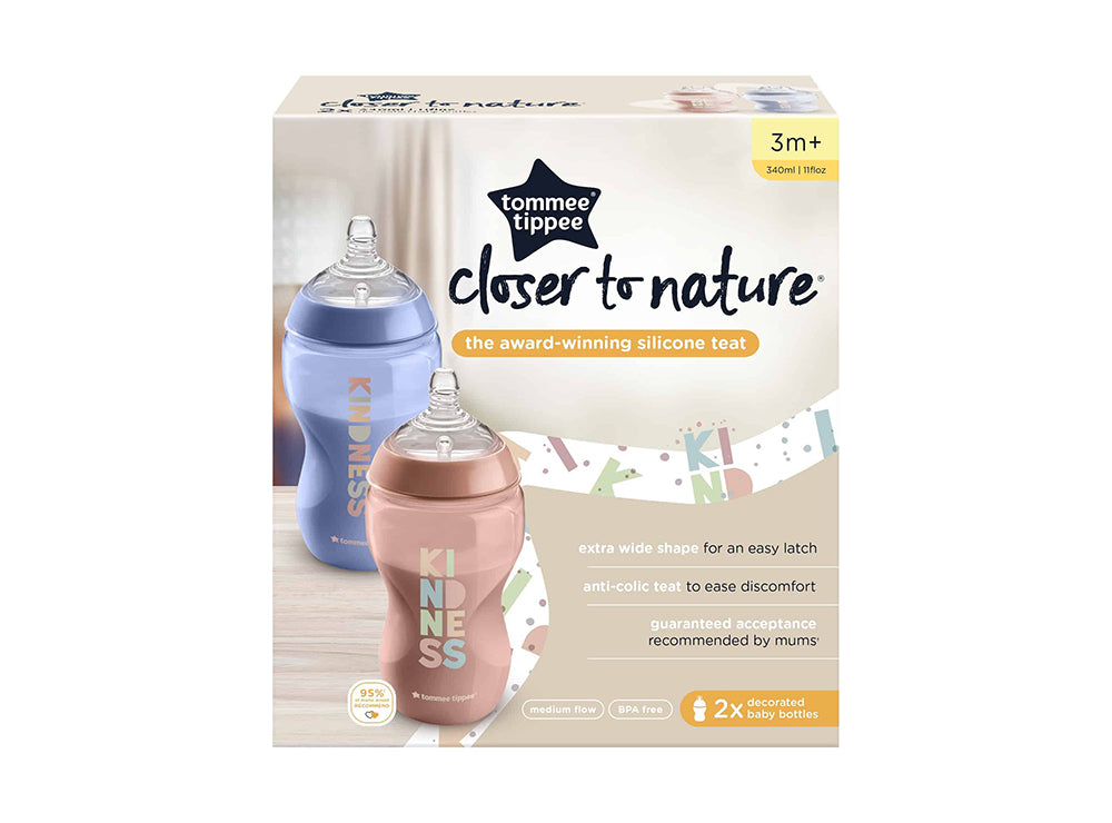 Tommee Tippee 340Ml Pp Bottle Blue 3M+