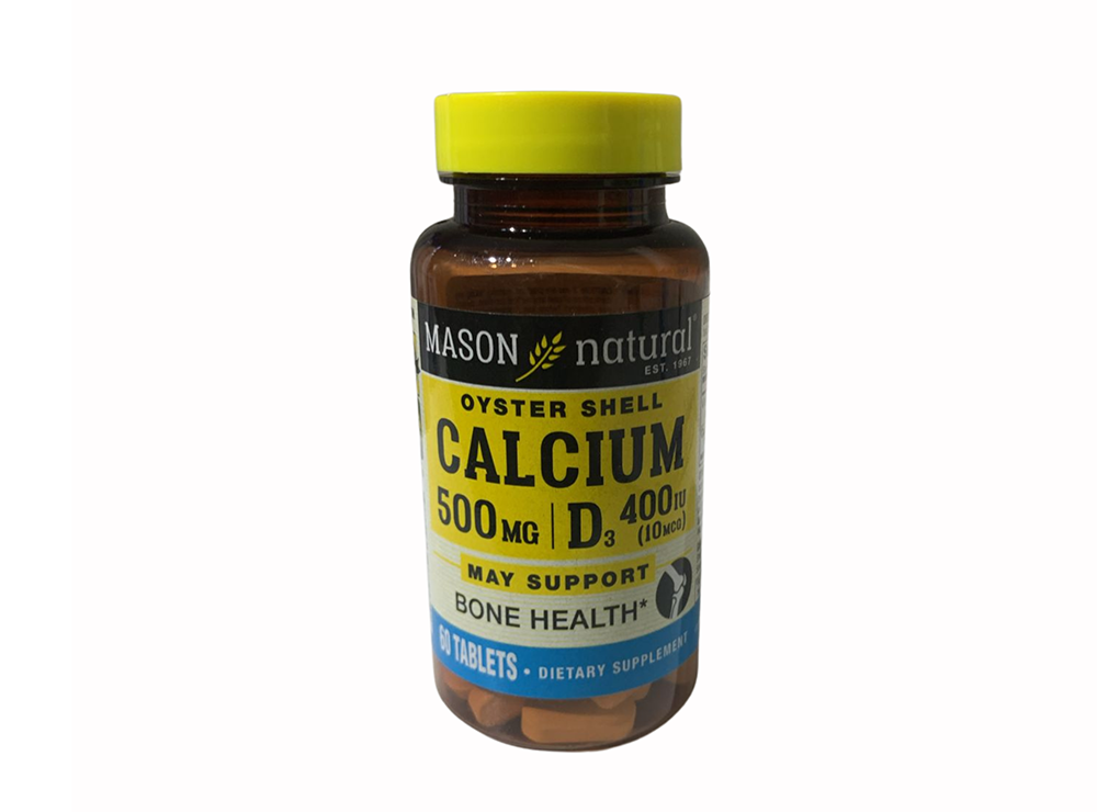 Mason Oyster Shell Cal 500Mg+Vit D 400Iu 60 tablets