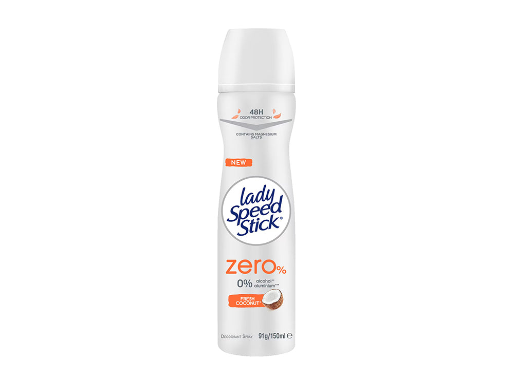 Lady Speed Stick Spray Zero Alcohol Fresh Coconut 150 ml