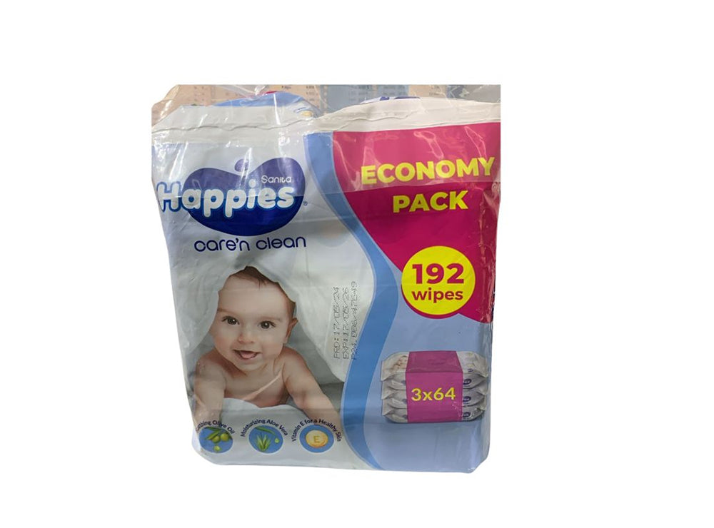 Happies Wipes Economy Pack 192 pieces