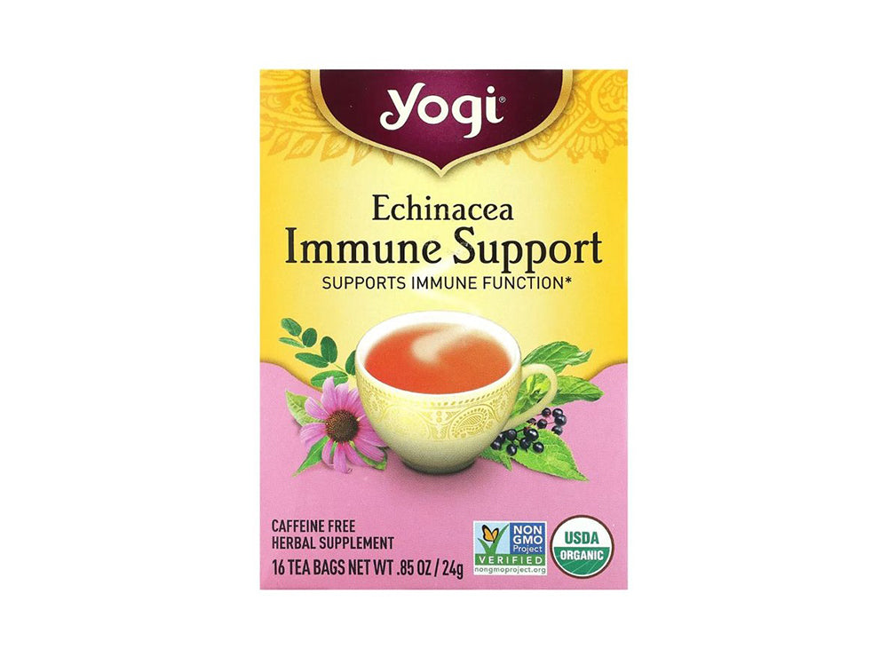 Yogi Tea Echinacea Immune Support Caffeine Free 16 Tea Bags 24 g
