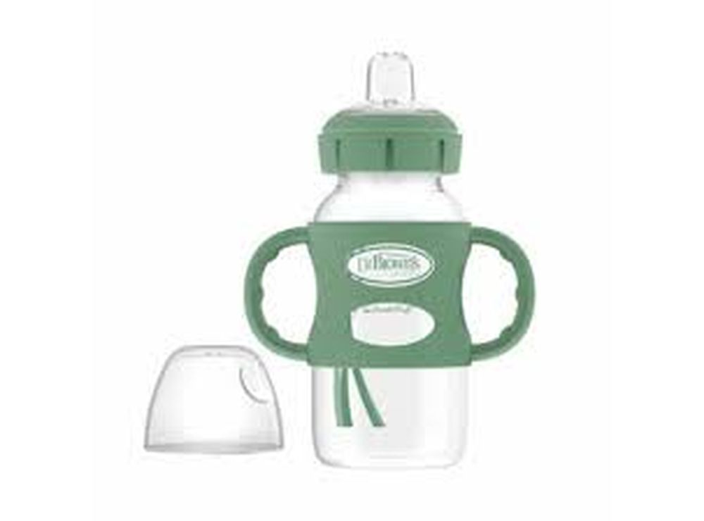 Dr Brown's Sippy Bottle With Handles 6 Months+ Green 270 ml