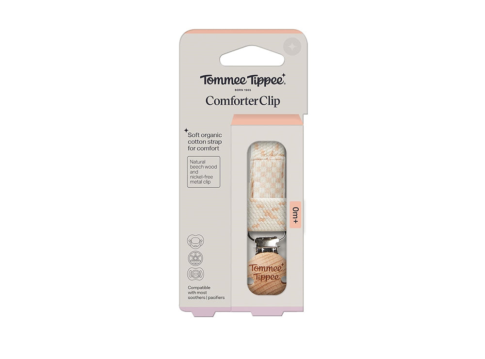 Tommee Tippee Organic Cotton Strap Comforter Clip 0M+