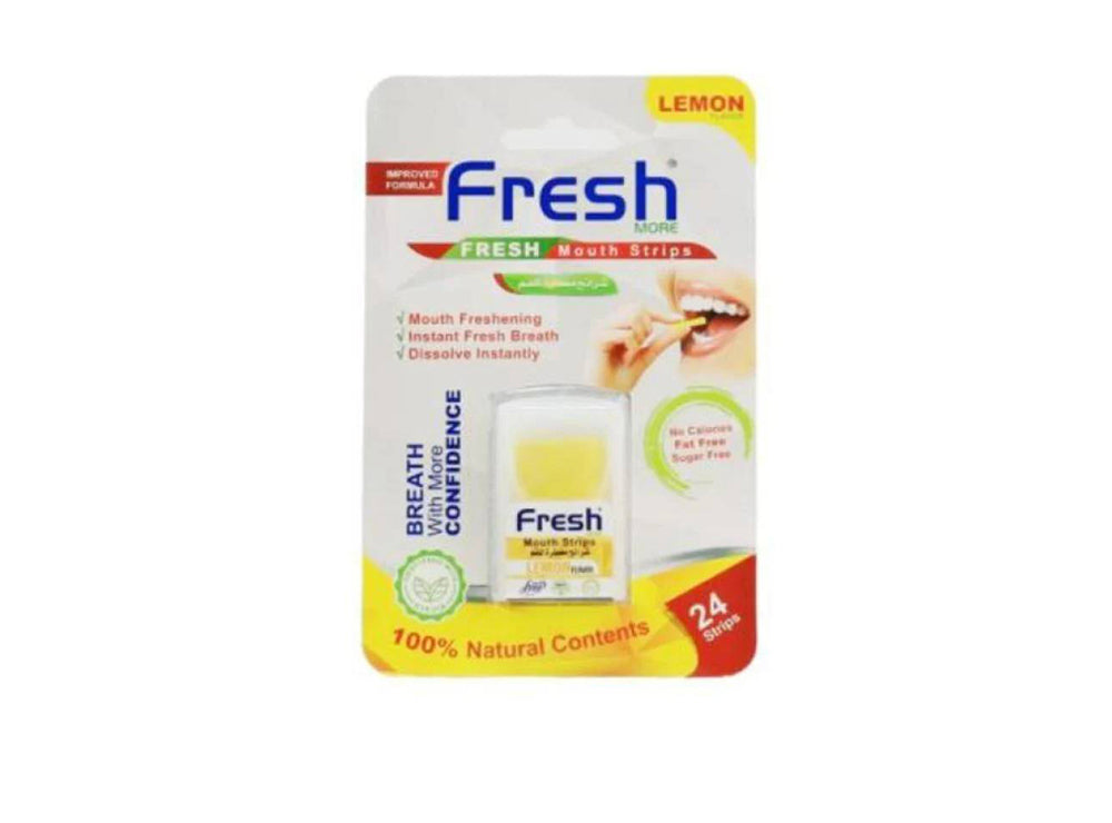 Fresh Mouth Strips Lemon Flavor 24 pieces
