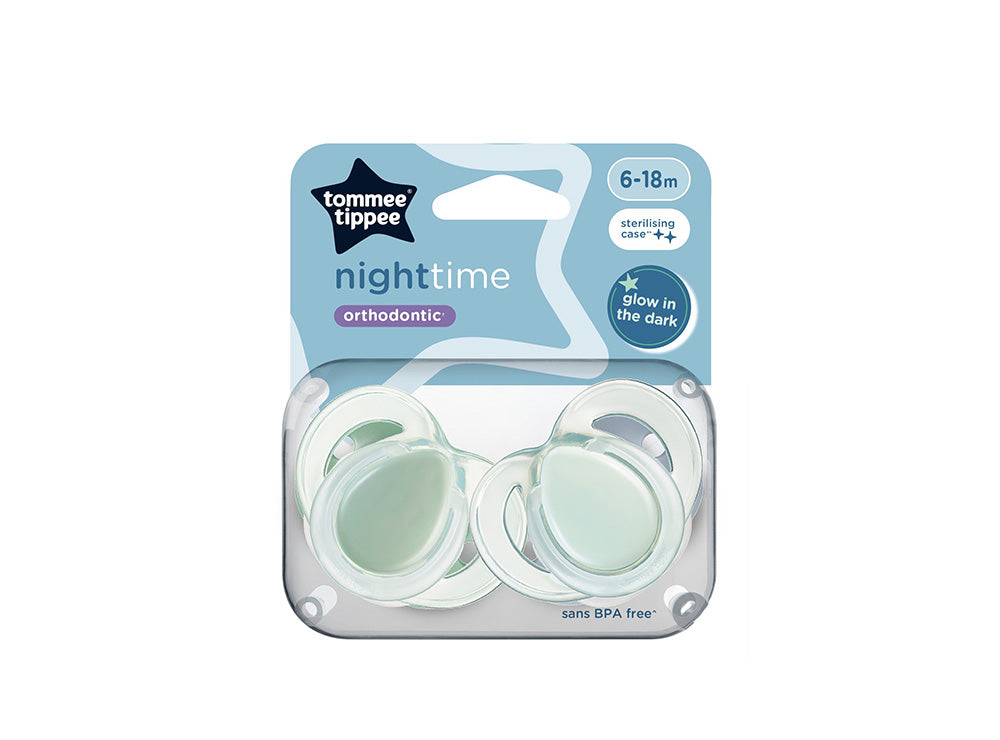 Tommee Tippee Soother Night Time Blue 6-18M 2 pieces