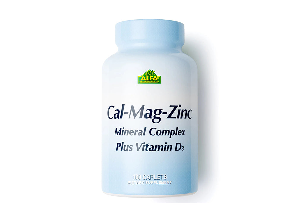Alfa Vitamins Calcium Magneisum Zinc & Vit D 100 Caplets 100 caplets