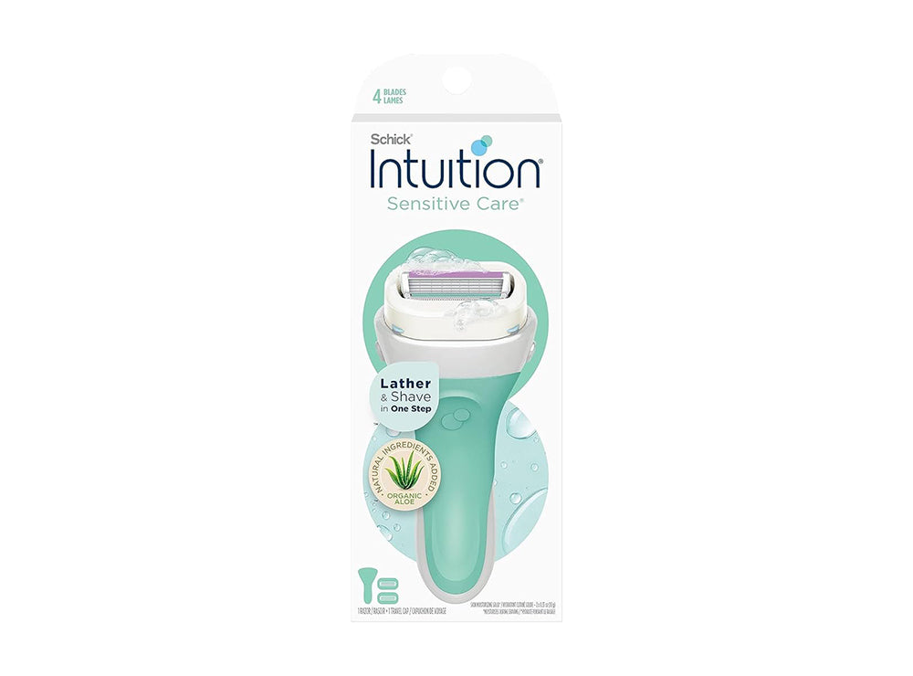 Schick Intuition Machine Razor Sensitive Care+Travel Cap