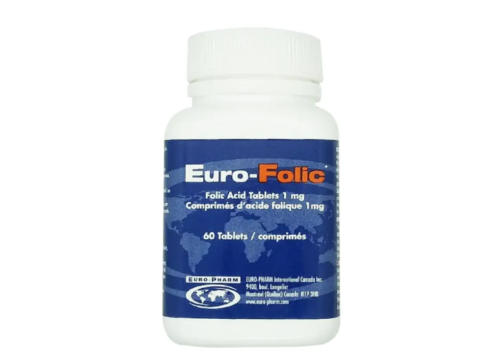 Euro Folic Acid 1Mg 60 tabs