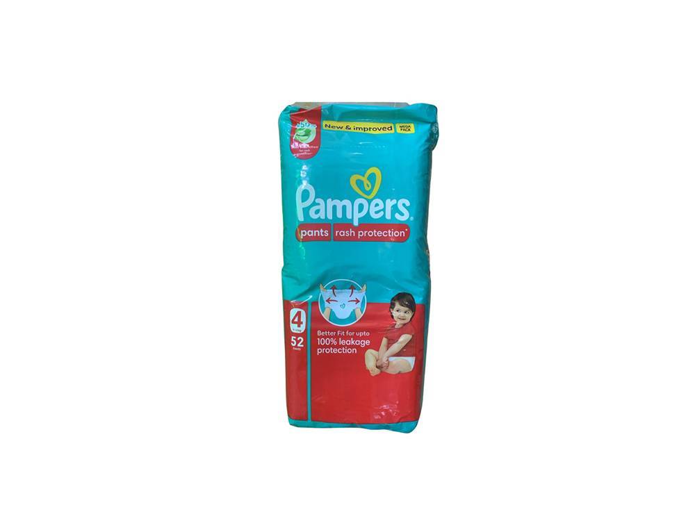 Pampers Pants 4 (9-14Kg) 52 pieces