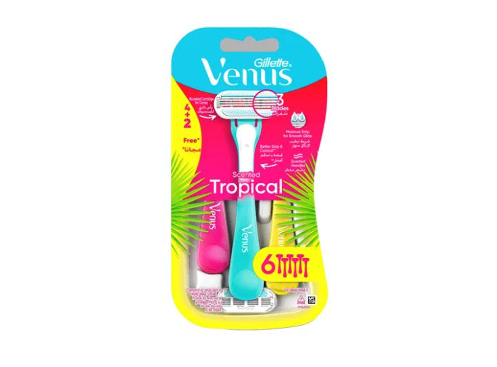 Gillette Venus Tropical Free Razors 4+2 pieces