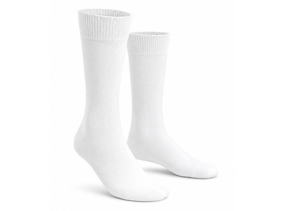 Tourbillon Eric Men Socks Cotton Lycra White Size 41 To 45