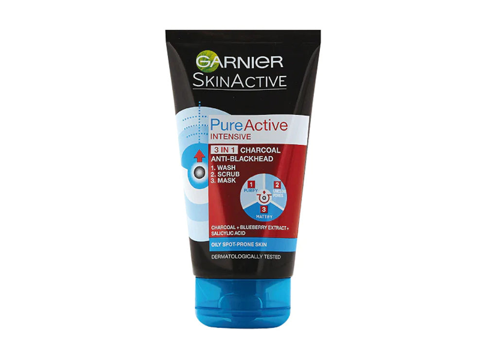 Garnier Pure Active Gel 3 In 1 Charcoal 150 ml