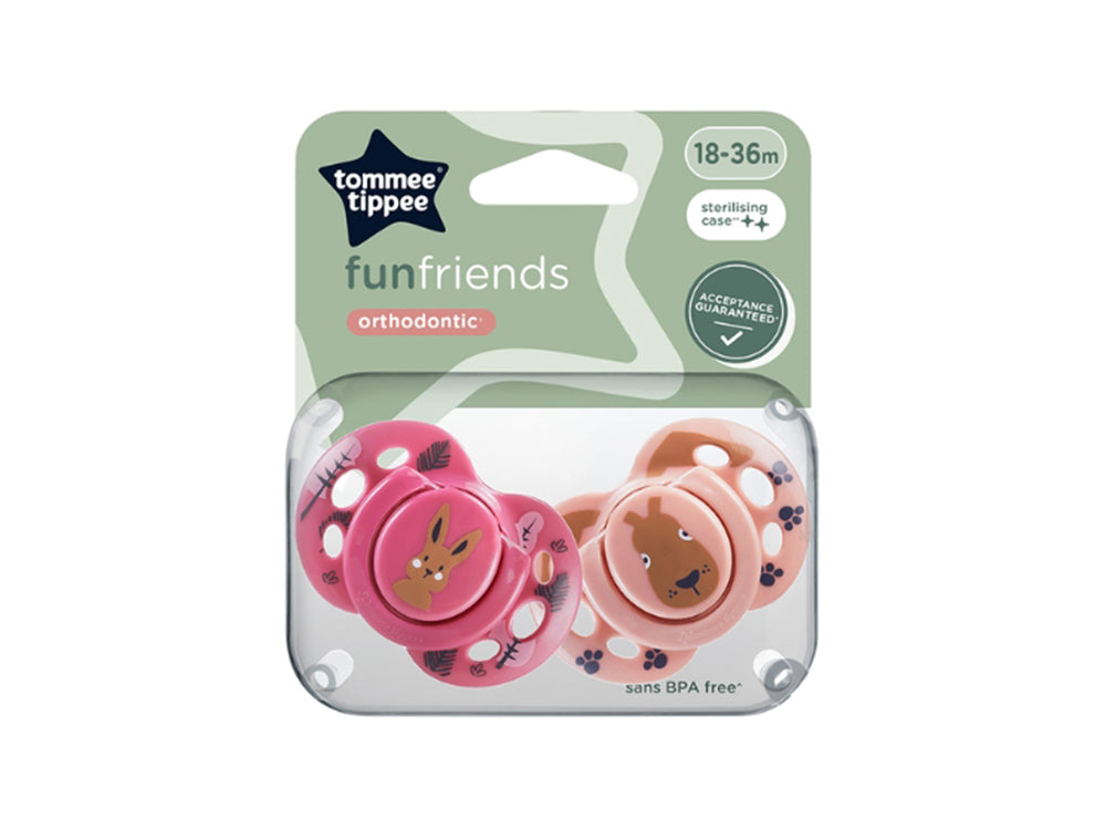 Tommee Tippee Soother Fun Friends Bunny Girl 18-36M 2 pieces