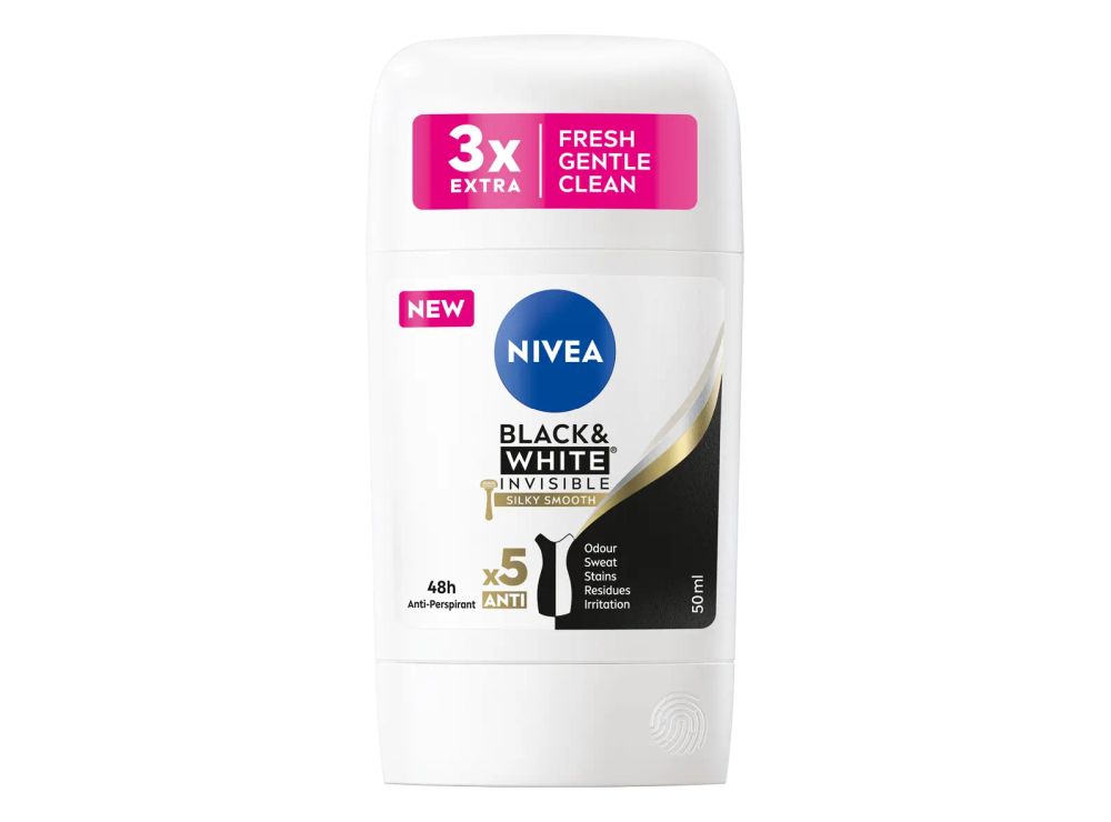 Nivea Deo Stick Black & White Silky Smooth For Women 50 ml