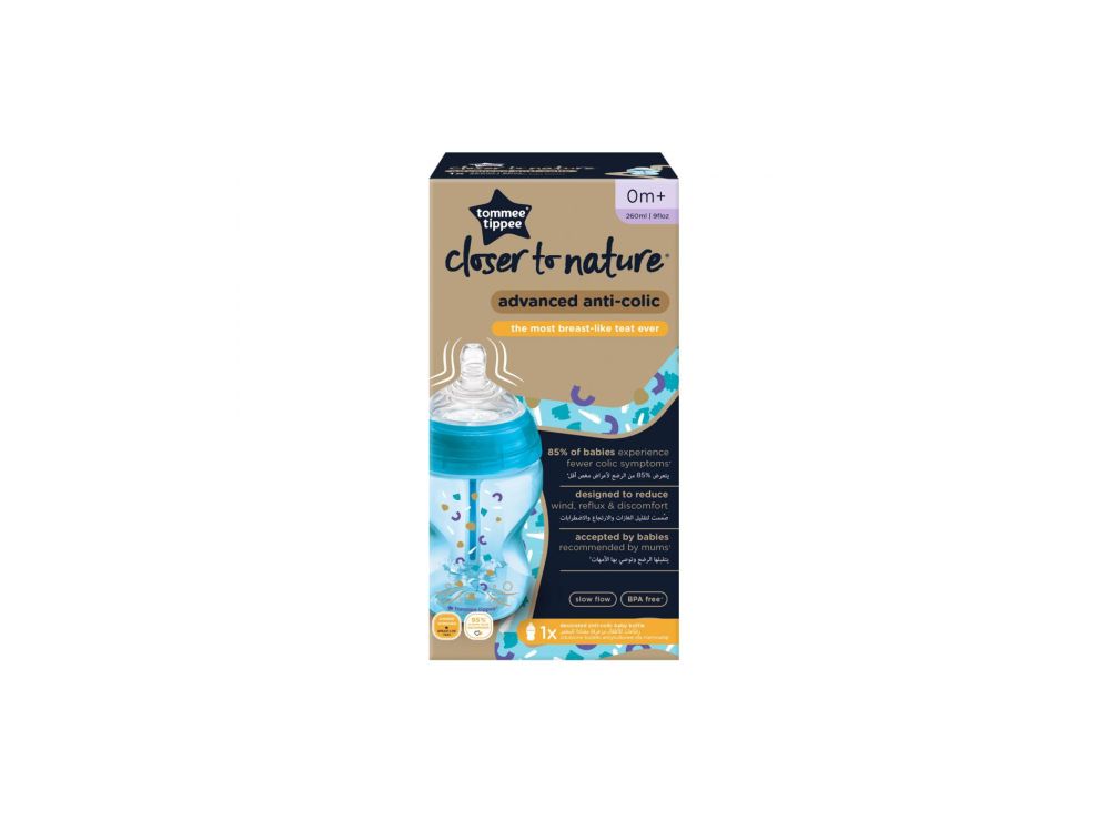 Tommee Tippee Advaned Anti Colic Bottle Blue 0 Months+ 260 ml
