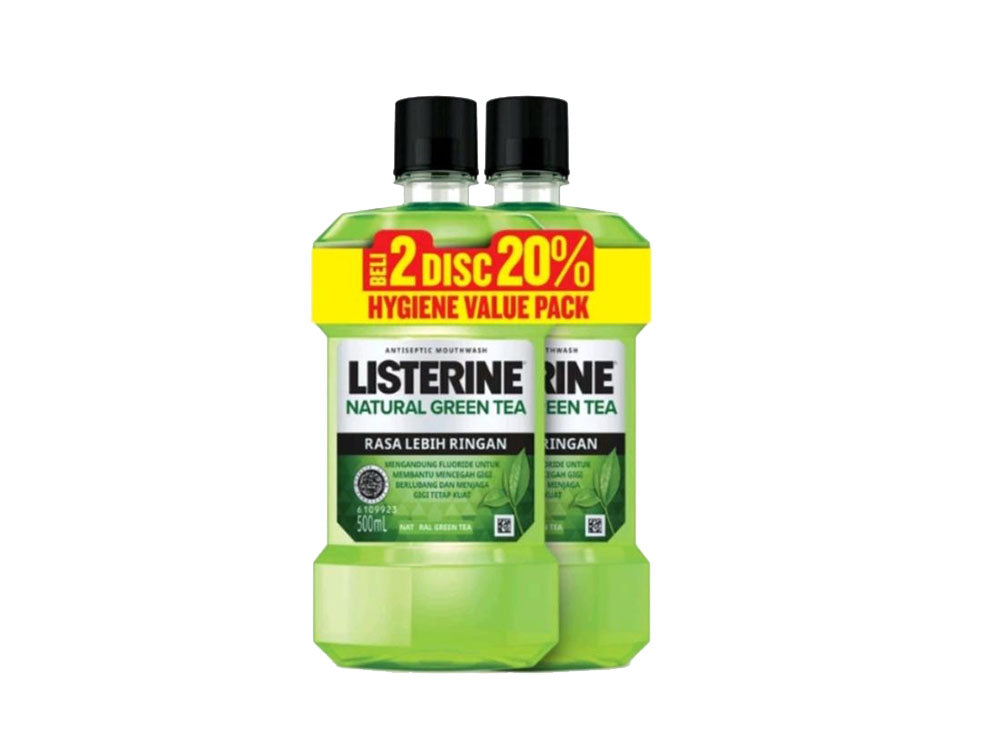 Listerine Mouth Wash Multi Protect Green Tea Value Pack 500 ml