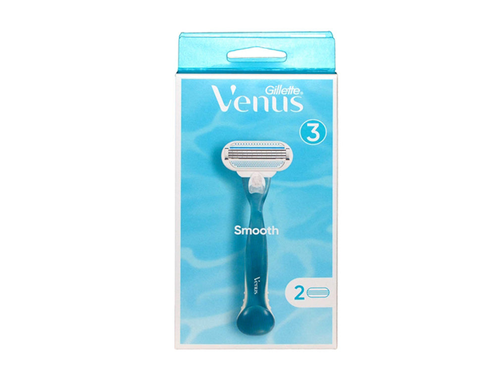 Gillette Venus Razor Smooth Blue With Extra Refill 2 refills