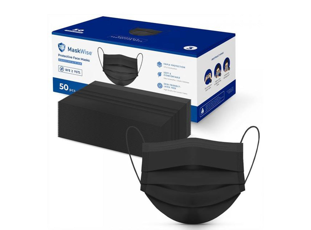 Face Mask Box Black 50 pieces