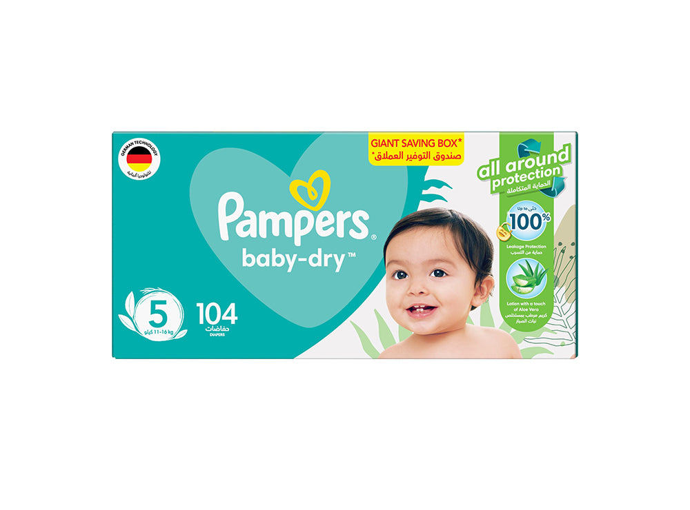 Pampers 5 (11-16Kg) Economy Box 104 pieces