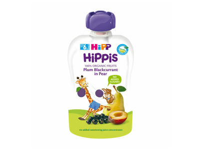 Hipp Pouch Plum Blackcurrant 6M+ 100 g