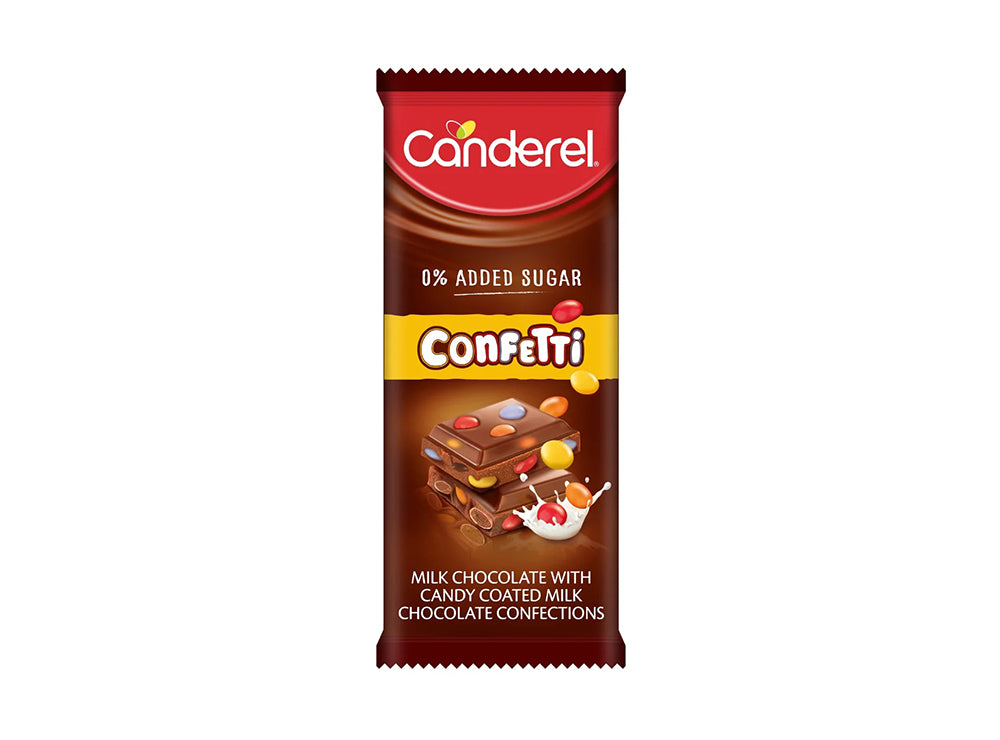 Canderel Chocolate Confetti Bar 100 g