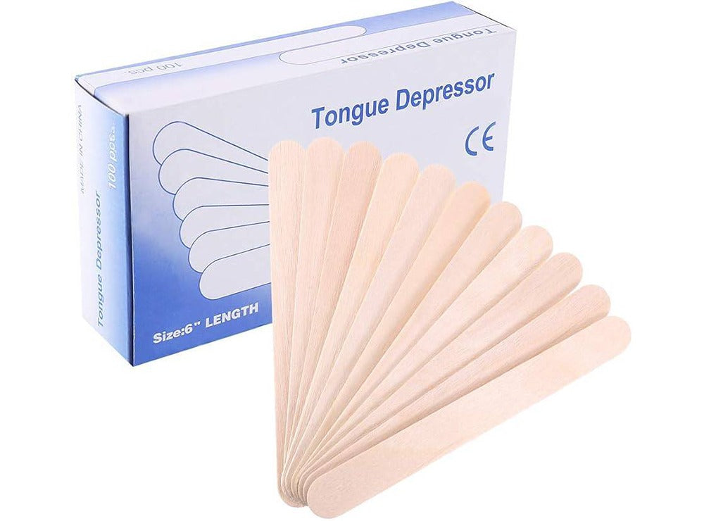 Wooden Tongue Depressor Adult (Abaisse-Langue) 100 pieces
