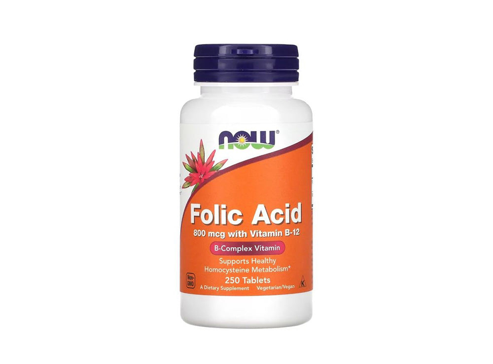 Now Folic Acid 800Mcg & B12 250 tablets