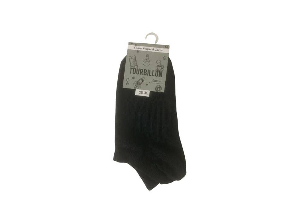 Tourbillon Justin Junior Socks Cotton Lycra Black Size 28 To 30