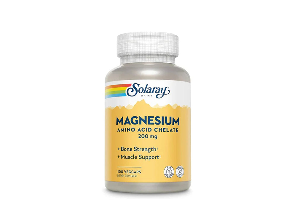 Solaray Magnesium Amino Acid Chelate 200Mg 100 capsules