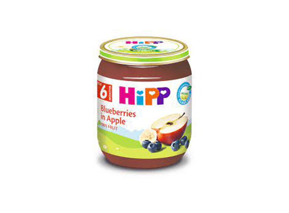 Hipp Blueberries In Apple (4 Months) 125 g