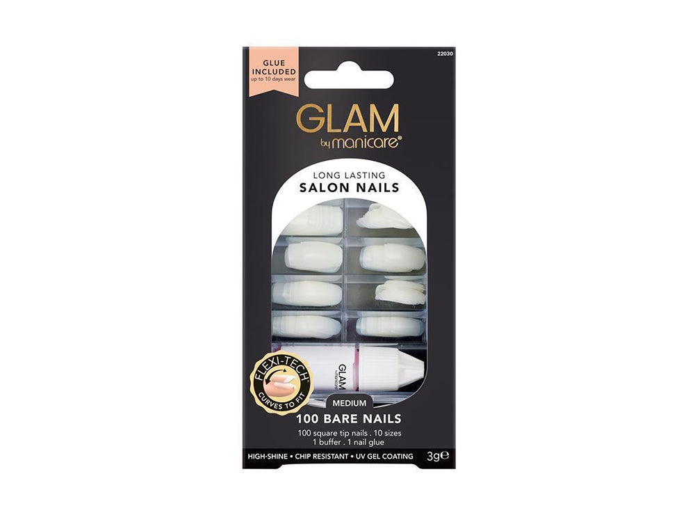 Manicare Glam Salon Nails 100 Bare Nails Medium 22030